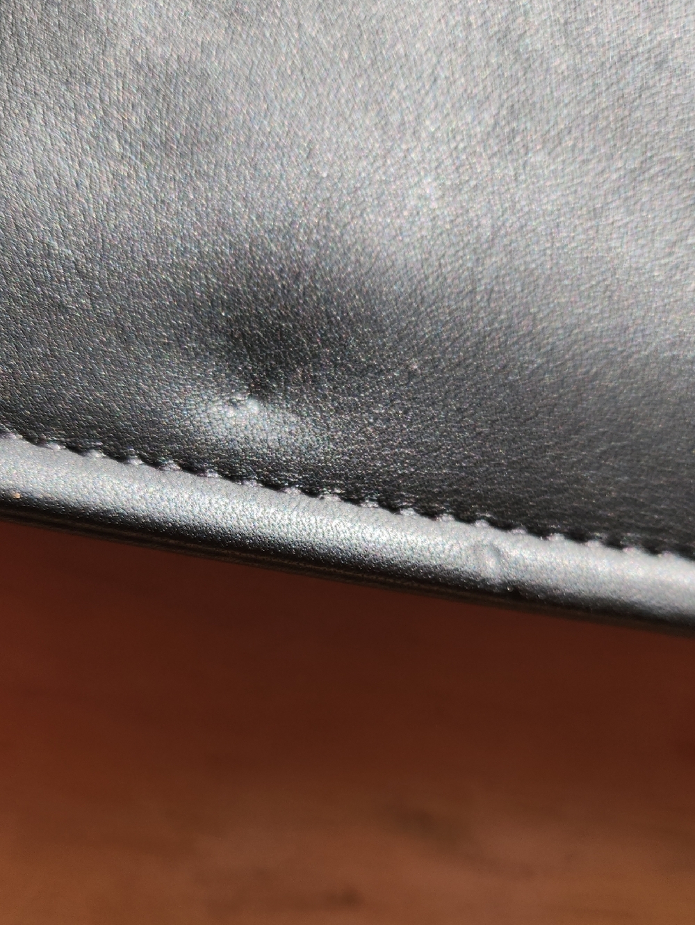 Vintage Coach Black Leather Skinny Cosmetic Pouch Bag - Picture 10 of 11